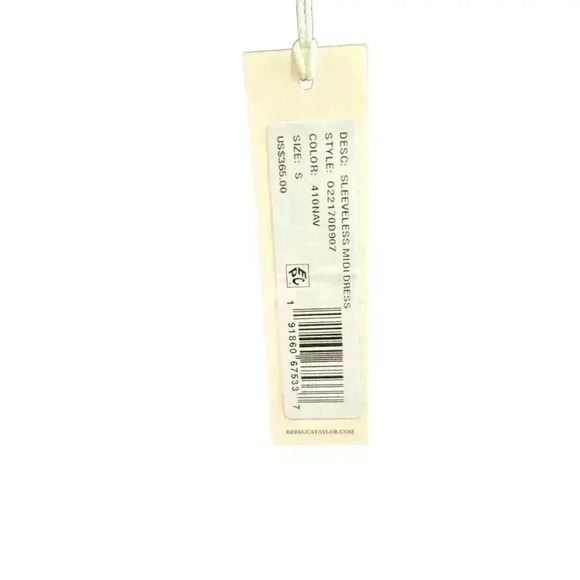 - Rebecca Taylor Sateen A-Line Midi Dress in Navy, Size S. NWT - Picture 5 of 8